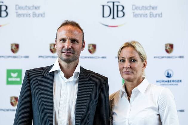 Bilder des Tages - SPORT Jens Gerlach (Fed Cup Kapitaen Deutscher Tennis Bund) und Barbara Rittner (DTB); DTB Pressekonferenz , Stuttgart Rathaus, 20170919; Stuttgart Copyright: xWuechner Eibner-Pressefotox EP_NWR