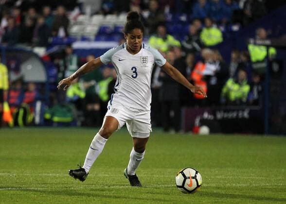 England Women v Russia Women FIFA Womens World Cup Qualifying Demi Stokes of England Women in action against Russia Women during the FIFA Women s World Cup Qualifying match at Prenton Park, Birkenhead. Content Not Available For UK Newspapers Copyright: xMichaelxSedgwickx FIL-10689-0027