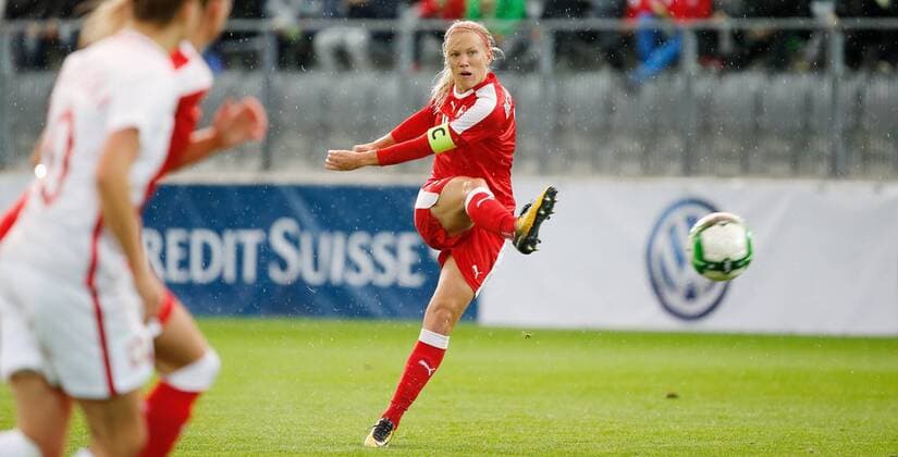 19.09.2017 Tissot Arena Biel , SCHWEIZ , Saison 2017 2018 Frauen WM Qualifikation Schweiz - Polen Lara Dickenmann (Schweiz)