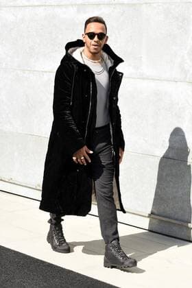 Woman.s Fashion Week spring_summer. 2018 Giorgio Armani Arrivals - in the picture: Lewis Hamilton  Copyright: xSimonaxChiocciax xIPAx xFotosickix