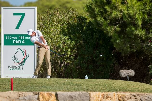Nicolas Colsaerts of Belgium tees off on the 7th during day 2 of the European Tour - Portugal Masters 2017 at Dom Pedro Victoria Golf Course, Vilamoura, Portugal on 22 September 2017. Copyright: xMatthewxBuchanx 16770073