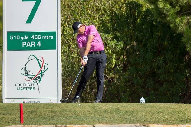 Sam Brazel tees off on the 7th during day 2 of the European Tour - Portugal Masters 2017 at Dom Pedro Victoria Golf Course, Vilamoura, Portugal on 22 September 2017. Copyright: xMatthewxBuchanx 16770074