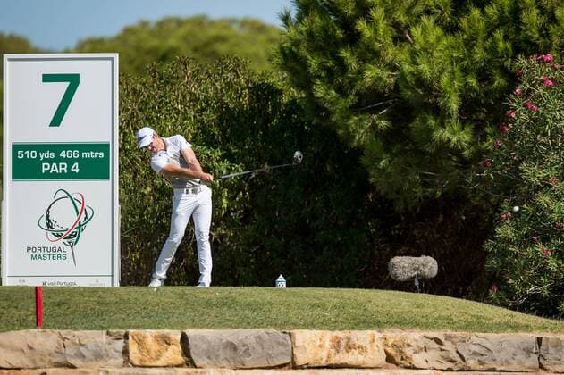 Nathan Holman of Australia tees off on the 7th during day 2 of the European Tour - Portugal Masters 2017 at Dom Pedro Victoria Golf Course, Vilamoura, Portugal on 22 September 2017. Copyright: xMatthewxBuchanx 16770075