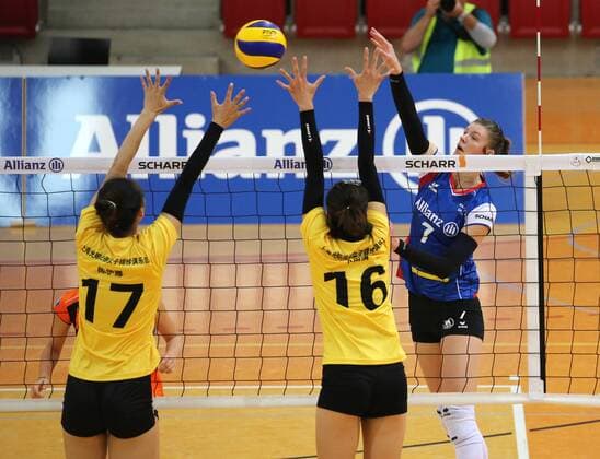 BAU 22.09.2017 Stuttgart Volleyball Allianz MTV Stuttgart vs. Shangai Bright Ubest, Renata Sandor (Stuttgart, rechts)