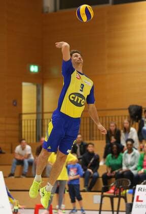 23.09.2017 - Volleyball - 2. Bundesliga Süd Männer - Saison 2016 2017 - SV Schwaig - SV Fellbach - JüRa - Florian Tafelmayer (9, SV Schwaig )