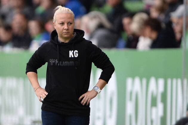 Trainerin Katja Greulich (Jena), Fussball, Allianz-Frauen-Bundesliga, VfL Wolfsburg - FF USV Jena xPW001F2Px