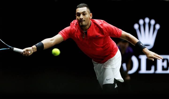 TENNIS - Laver Cup 2017 PRAGUE,CZECH REPUBLIC,24.SEP.17 - TENNIS - Laver Cup, Team Europe vs Team World. Image shows Nick Kyrgios (AUS). GEPAxpictures xMatthiasxHauer