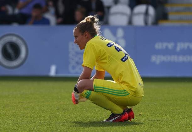 September 24, 2017 - London, England, United Kingdom - Ann-Katrin Berger of Birmingham City LFC.during Women s Super League 1 match between Arsenal Women against Birmingham City Ladies at Borehamwood Football Club London on 24 Sept 2017 Arsenal Women v Birmingham City Ladies: WSL  - ZUMAn230 20170924_zaa_n230_296 Copyright: xKieranxGalvinx