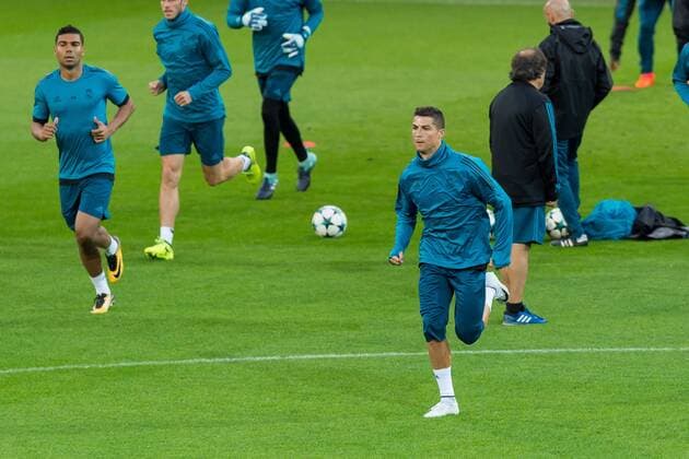 Dortmund, Germany, 25.09.2017, UEFA Champions League Training von Real Madrid, Cristiano Ronaldo (Real) in aktion ( DeFodi001