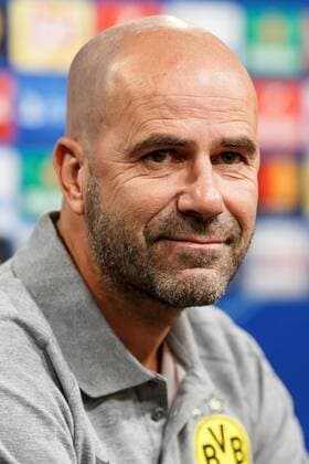 Dortmund, Germany, 25.09.2017, UEFA Champions League Pressekonferenz, BV Borussia Dortmund, Trainer Peter Bosz (BVB) ( DeFodi507