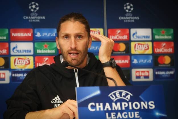 Anderlecht s interim head coach Nicolas Frutos pictured during a press conference PK Pressekonferenz of Belgian soccer team RSC Anderlecht, Tuesday 26 September 2017 in Brussels. Tomorrow Anderlecht is playing a game in the group stage (Group B) of the UEFA Champions League competition against Celtic Glasgow FC. VIRGINIExLEFOUR  x05172933x