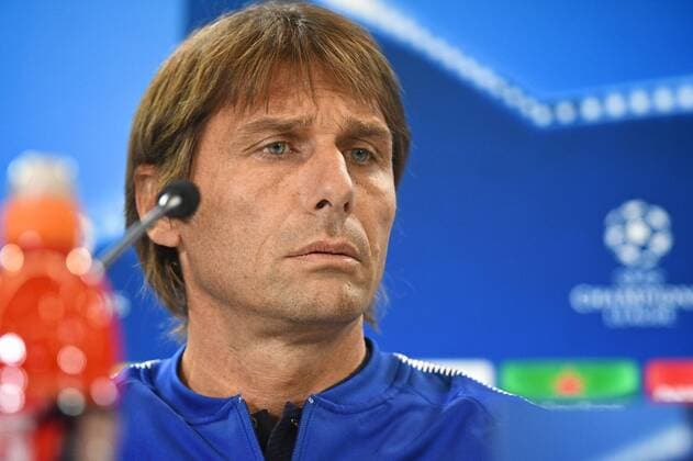 Chelsea press conference PK Pressekonferenz Chelsea manager Antonio Conte during the Chelsea press conference at the Wanda Metropolitano Stadium, Madrid Content Not Available For UK Newspapers Copyright: xKristianxKanex FIL-10720-0009