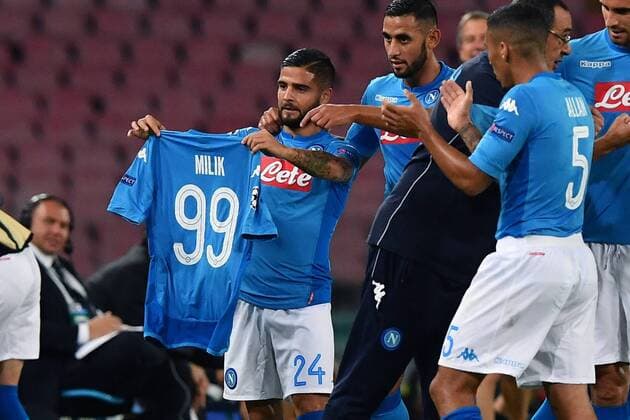 As Napoli 26 09 2017 - Champions League Napoli-Feyenoord foto Antonello Sammarco Image nella foto: esultanza gol Lorenzo insigne 