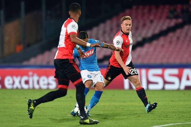 As Napoli 26 09 2017 - Champions League Napoli-Feyenoord foto Antonello Sammarco Image nella foto: gol Lorenzo insigne 