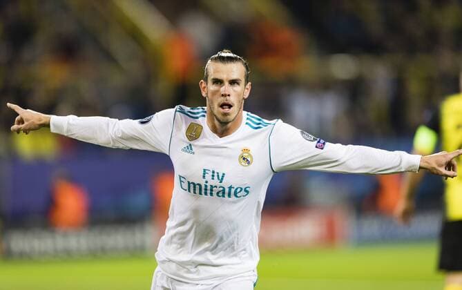 Fußball, CL, Borussia Dortmund - Real Madrid Dortmund, 26.09.2017 Torjubel: Gareth Bale (Real) Borussia Dortmund - Real Madrid