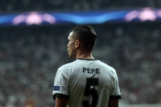Pepe of Besiktas during Besiktas vs. Leipzig UEFA Champions League game at Vodafone Park, Istanbul, September 26th, 2017.  Copyright: TolgaxAdanali 15811255