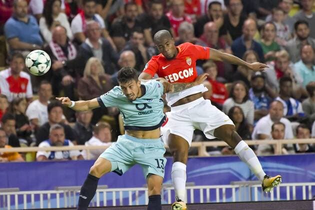 Fußball, CL, AS Monaco - FC Porto Alex Telles FC Porto Djibril Sidibe AS Monaco FOOTBALL AS Monaco vs FC Porto Champion s Ligue Monaco 26 09 2017 NorbertScanella Panoramic 