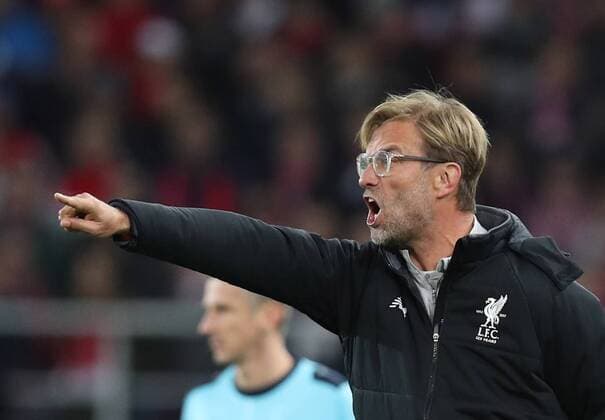 MOSCOW, RUSSIA - SEPTEMBER 26, 2017: Liverpool s head coach Jurgen Klopp reacts during the 2017 18 UEFA Champions League Group E Round 2 football match against Spartak Moscow at Otkrytie Arena Stadium. Artyom Korotayev TASS  TS062010