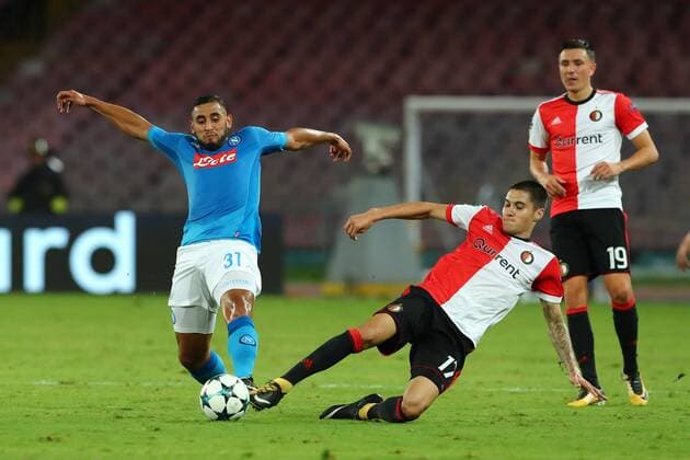 Faouzi Ghoulam Napoli e Kevin Diks Feyenoord Napoli 26-09-2017 Stadio San Paolo Football Calcio UEFA Champions League 2017 2018 Napoli - Feyenoord Group F Foto Cesare Purini Insidefoto cesarexpurini