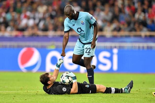 Fußball, CL, AS Monaco - FC Porto 01 Iker Casillas por 22 Danilo Pereira por FAIR PLAY FOOTBALL Monaco vs Porto Ligue des Champions 26 09 2017 FEP Panoramic 