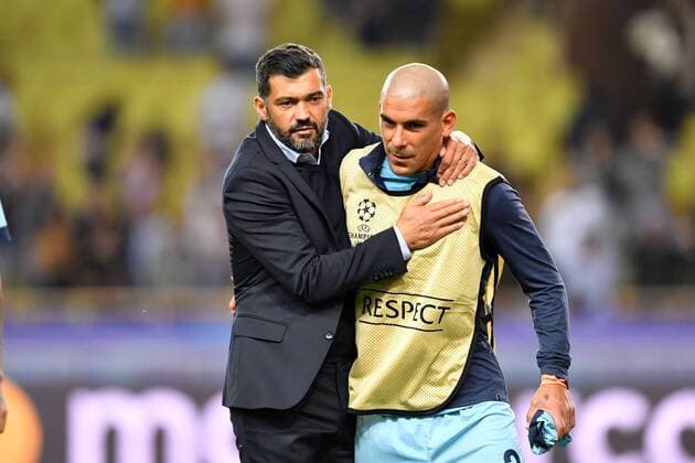 Fußball, CL, AS Monaco - FC Porto SERGIO CONCEICAO ENTRAINEUR PORTO 02 Maxi Pereira por JOIE FOOTBALL Monaco vs Porto Ligue des Champions 26 09 2017 FEP Panoramic 