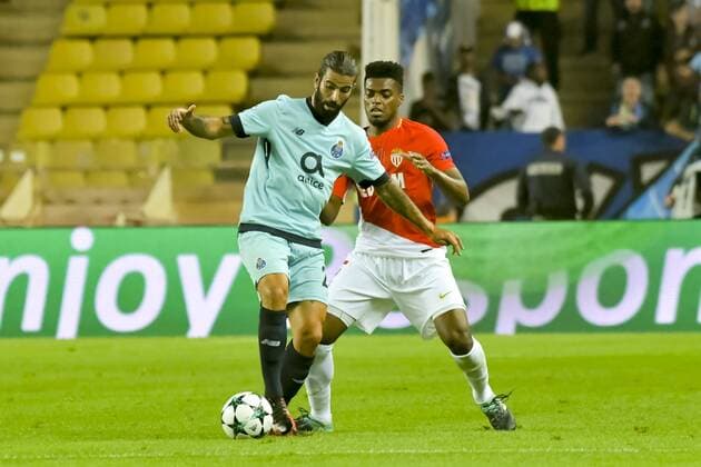 Fußball, CL, AS Monaco - FC Porto Jemerson AS Monaco Sergio Oliveira FC Porto FOOTBALL AS Monaco vs FC Porto Champion s Ligue Monaco 26 09 2017 NorbertScanella Panoramic 