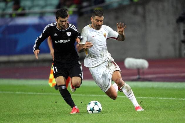 Mahir Madatov Qarabag, Aleksandar Kolarov Roma Baku 27-09-2017 Football Champions League 2017 2018 Group C Qarabag - AS Roma Foto Gino Mancini Insidefoto ginoxmancini