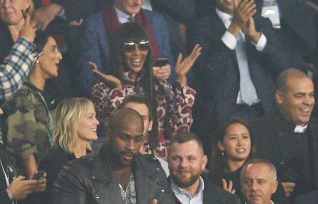Naomi CAMPBELL, Model jubelt beim 3-0 durch NEYMAR, PSG 10 PSG PARIS SAINT GERMAIN - FC BAYERN MUENCHEN Gruppenphase Hinspiel, Fussball UEFA Champions League, Paris, 27.09.2017 CL Saison 2017 2018, FCB,