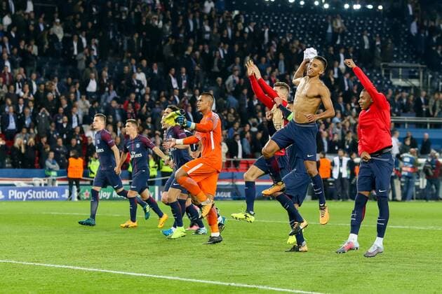 Paris, Frankreich, 27.09.2017, UEFA Champions League - 2017 18 Season, 2nd game day, FC Paris Saint-Germain - FC Bayern Muenchen, Paris schlussjubel ( DeFodi048