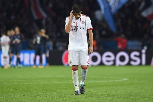 Fußball Champions League Gruppenphase Paris Saint-Germain - Bayern München am 27.09.2017 im Parc des Princes in Paris Javier Martinez ( München ) enttäuscht xRx