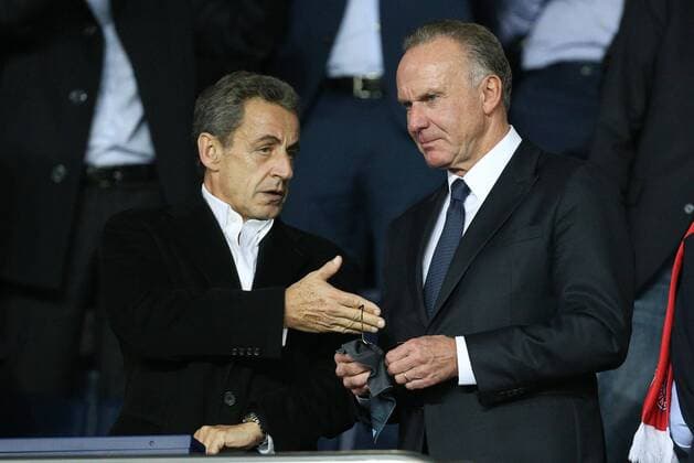 Bilder des Tages - SPORT l-r: ehemaliger Staatspraesident Nicolas Sarkozy und Vorstandsvorsitzender Karl-Heinz Rummenigge (FC Bayern Muenchen), Paris Saint-Germain vs. FC Bayern Muenchen, Fussball, Vorrunde, Champions League, 27.09.2017 Paris Paris Frankreich Copyright: xkolbert-press ChristianxKolbertx