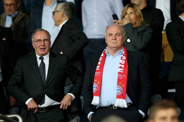 Vorstandsvorsitzender Karl-Heinz Rummenigge (FC Bayern Muenchen) Uli Hoeness, Paris Saint-Germain vs. FC Bayern Muenchen, Champions League, Fussball, 27.09.2017, Paris Copyright: xLanger Eibner-Pressefotox EP_HLR
