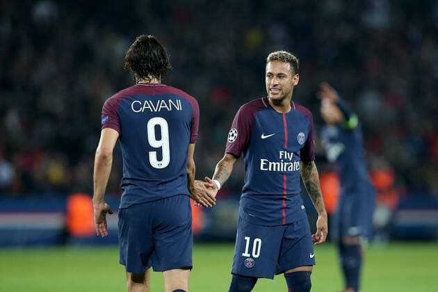 Edinson Cavani ( Paris Saint-Germain 9 ) Neymar ( Paris Saint-Germain 10 ), Paris Saint-Germain vs. FC Bayern Muenchen, Champions League, Fussball, 27.09.2017, Paris Copyright: xLanger Eibner-Pressefotox EP_HLR