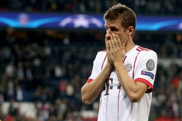 Thomas Mueller (FC Bayern Muenchen 25) nach der Niederlage, Paris Saint-Germain vs. FC Bayern Muenchen, Champions League, Fussball, 27.09.2017, Paris Copyright: xLanger Eibner-Pressefotox EP_HLR