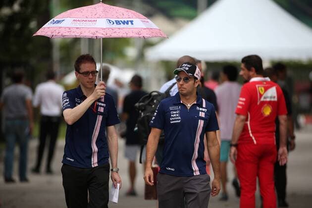 28.09.2017 - Sergio Perez (MEX) Sahara Force India F1 VJM010 Malaysian Grand Prix, Sepang 28 September - 1 October 2017 28.09.2017 - Sergio Perez (MEX) Sahara Force India F1 VJM010 