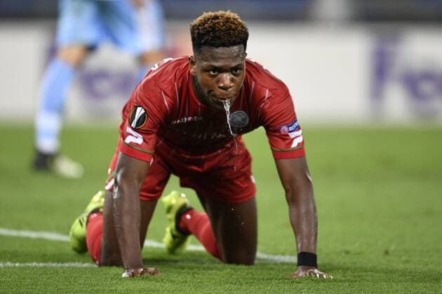 Bilder des Tages - SPORT Essevee s Aaron Leya Iseka pictured during a soccer game between Italian club Societa Sportiva Lazio and Belgian team SV Zulte Waregem, in Roma, Italy, Thursday 28 September 2017, the second game of the group stage (Group K) of the UEFA Europa League competition. YORICKxJANSENS  x05174200x