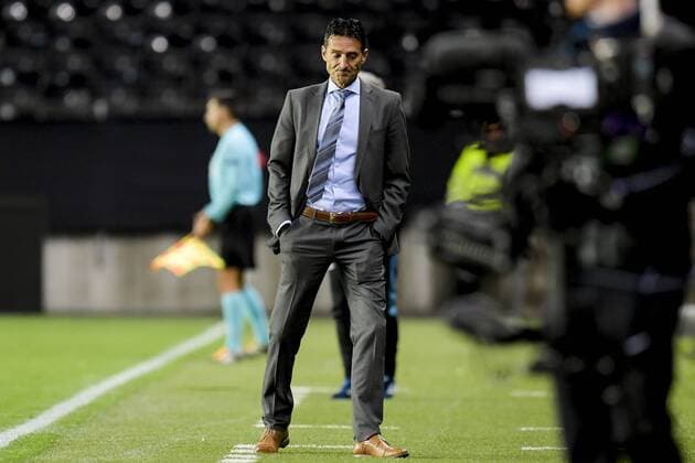 170928 Cedomir Janevski, head coach of FK Vardar, during the UEFA Europa League match between Rosenborg and FK Vardar Skopje on September 28, 2017 in Trondheim. Photo: Jon Olav Nesvold BILDBYRN kod JE 160033  Copyright: JONxOLAVxNESVOLD BB170928BB442
