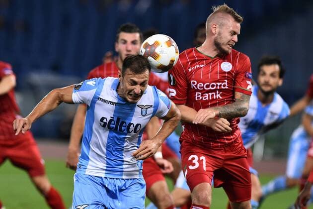 Roma 28-09-2017 Europa League Lazio Zulte Waregem Nella foto Stefan Radu e Brian Hamalainen Photo Fotografo01  Copyright: xFotografo01x xIPAx xFotografo01x