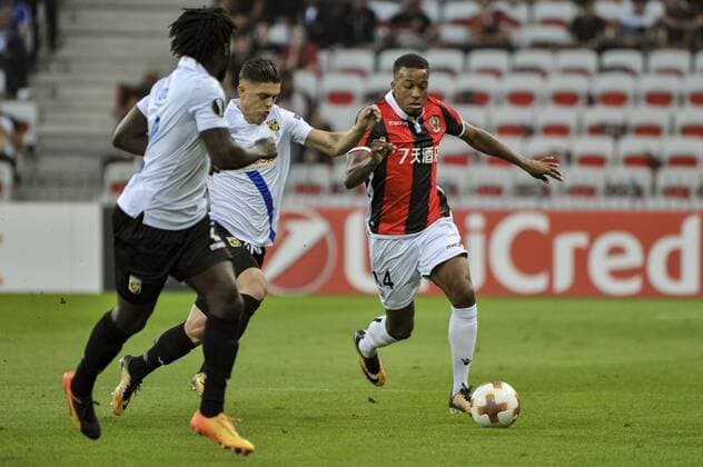 Alassane Plea OGC Nice FOOTBALL OGC Nice vs Vitesse Arnhem Ligue Europa 28 09 2017 NorbertScanella Panoramic 