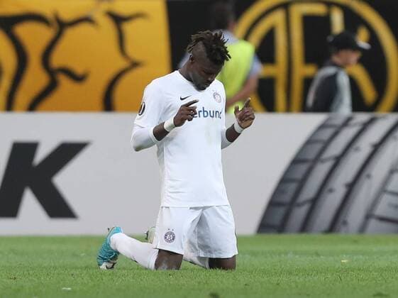 SOCCER - EL, Athens vs A.Wien ATHENS,GREECE,28.SEP.17 - SOCCER - UEFA Europa League, group stage, AEK Athens vs FK Austria Wien. Image shows the disappointment of Abdul Kadiri Mohammed (A.Wien). GEPAxpictures xChristianxOrt