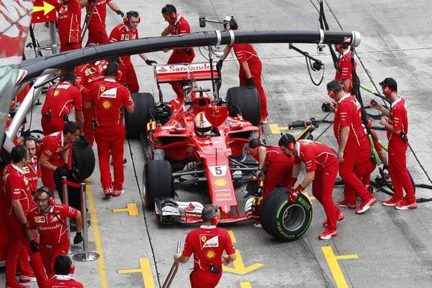 Motorsports: FIA Formula One World Championship WM Weltmeisterschaft 2017, Grand Prix of Malaysia, 5 Sebastian Vettel (GER, Scuderia Ferrari), Sepang Malaysia