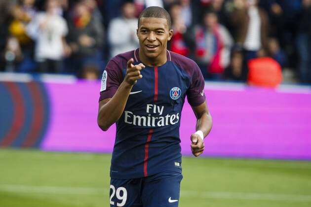 September 30, 2017 - Paris, France - Paris Saint-Germain s French forward Kylian Mbappe reacts after scoring his team s 6th goal during the French L1 football match Paris Saint-Germain (PSG) vs Bordeaux (FCGB) on September 30, 2017 at the Parc des Princes stadium in Paris. Paris Saint-Germain v Bordeaux - Ligue 1  - ZUMAn230 20170930_zaa_n230_766 Copyright: xGeoffroyxVanxDerxHasseltx