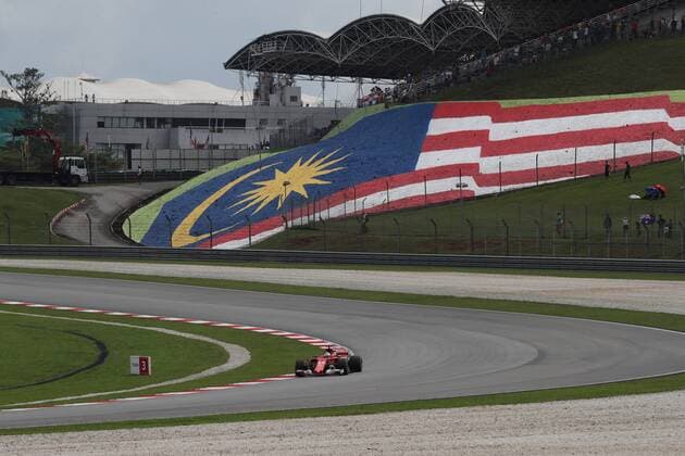 01.10.2017 - Race, Sebastian Vettel (GER) Scuderia Ferrari SF70H Malaysian Grand Prix, Sepang 28 September - 1 October 2017 01.10.2017 - Race, Sebastian Vettel (GER) Scuderia Ferrari SF70H 