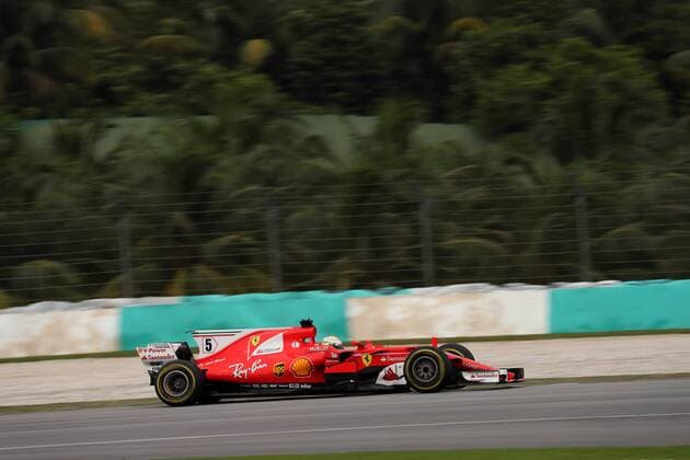 01.10.2017 - Race, Sebastian Vettel (GER) Scuderia Ferrari SF70H Malaysian Grand Prix, Sepang 28 September - 1 October 2017 01.10.2017 - Race, Sebastian Vettel (GER) Scuderia Ferrari SF70H 