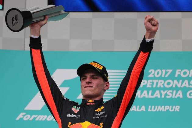 01.10.2017 - Race, Max Verstappen (NED) Red Bull Racing RB13 race winner Malaysian Grand Prix, Sepang 28 September - 1 October 2017 01.10.2017 - Race, Max Verstappen (NED) Red Bull Racing RB13 race winner 