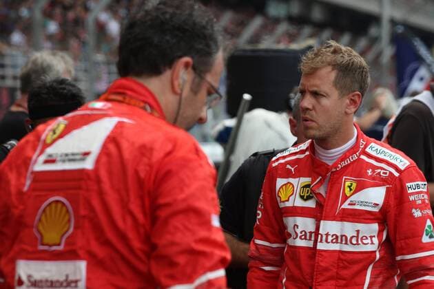 01.10.2017 - Race, Sebastian Vettel (GER) Scuderia Ferrari SF70H Malaysian Grand Prix, Sepang 28 September - 1 October 2017 01.10.2017 - Race, Sebastian Vettel (GER) Scuderia Ferrari SF70H 