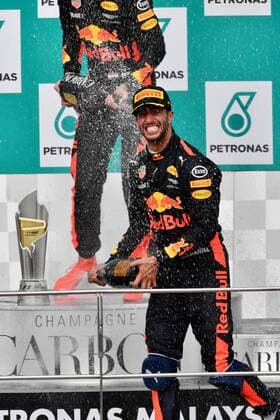 Daniel Ricciardo (AUS 3), Red Bull Racing, Max Verstappen (NEL 33), Red Bull Racing, Grosser Preis von Malaysia 2017, Rennen, Motorsport, Formel 1, 01.10.2017, Kuala Lumpur Copyright: xAndre Eibner-Pressefotox EP_JAE