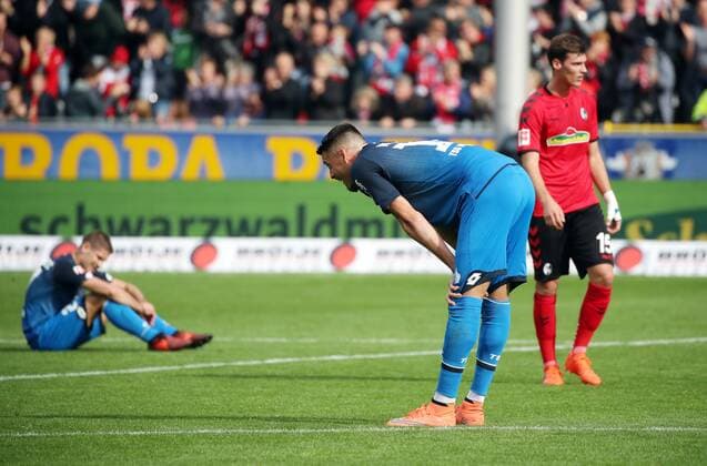 SC Freiburg - TSG 1899 Hoffenheim Deutschland, Freiburg, 01.10.2017, Fussball, Bundesliga, Saison 2017 2018, 7. Spieltag, SC Freiburg - TSG 1899 Hoffenheim: Sandro Wagner (TSG 1899 Hoffenheim).