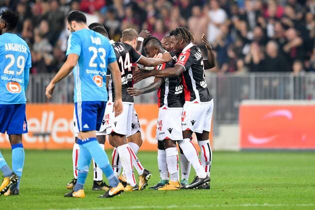 07 Allan SAINT MAXIMIN nice JOIE FOOTBALL Nice vs Marseille Ligue 1 Conforama 01 10 2017 FEP Panoramic 