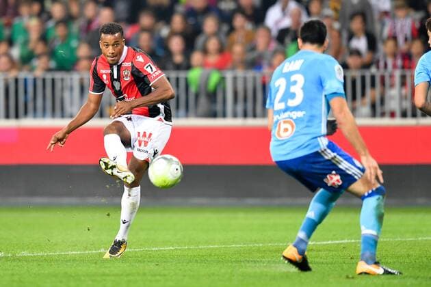 14 ALASSANE PLEA nice FOOTBALL Nice vs Marseille Ligue 1 Conforama 01 10 2017 FEP Panoramic 
